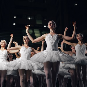 a group of ballerinas performing in crystal ballet.