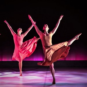 A pair of ballerina playing Swan dance.