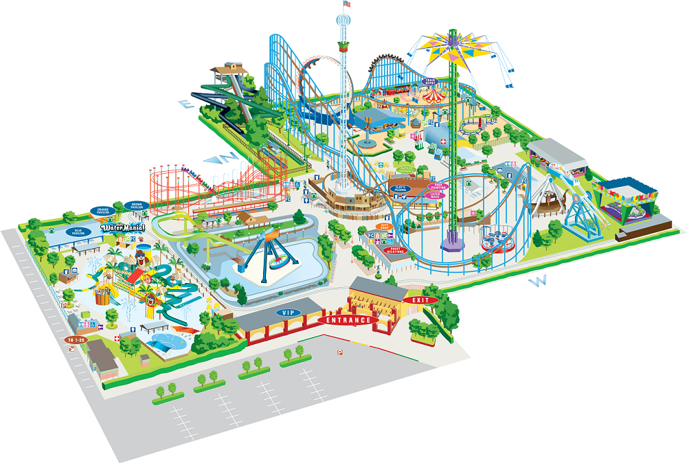 image of the map of the theme park.